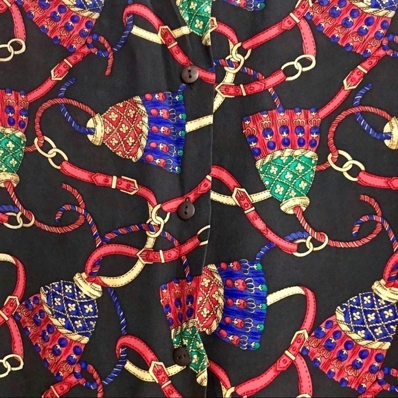 Vintage 90’s Ann Taylor Studio 100% Silk Long Sleeve Button Up Blouse Size 6 - Picture 2 of 5